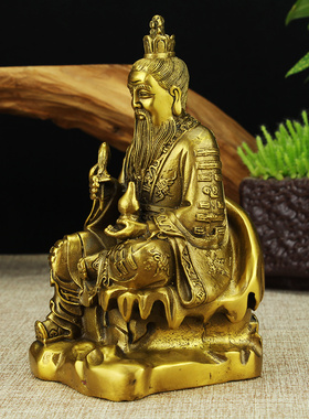 纯铜原始天尊三清道祖供奉佛像