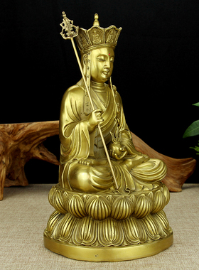 纯铜佛像地藏王菩萨娑婆三圣