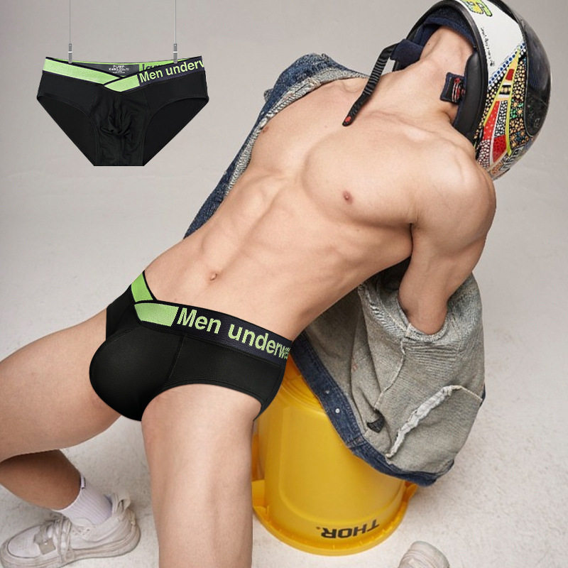 TEMU新款大V三角裤衩性感低腰莫代尔激凸囊袋潮男三角裤短裤MP240,淘宝优惠券,粉丝福利购,淘宝优惠卷