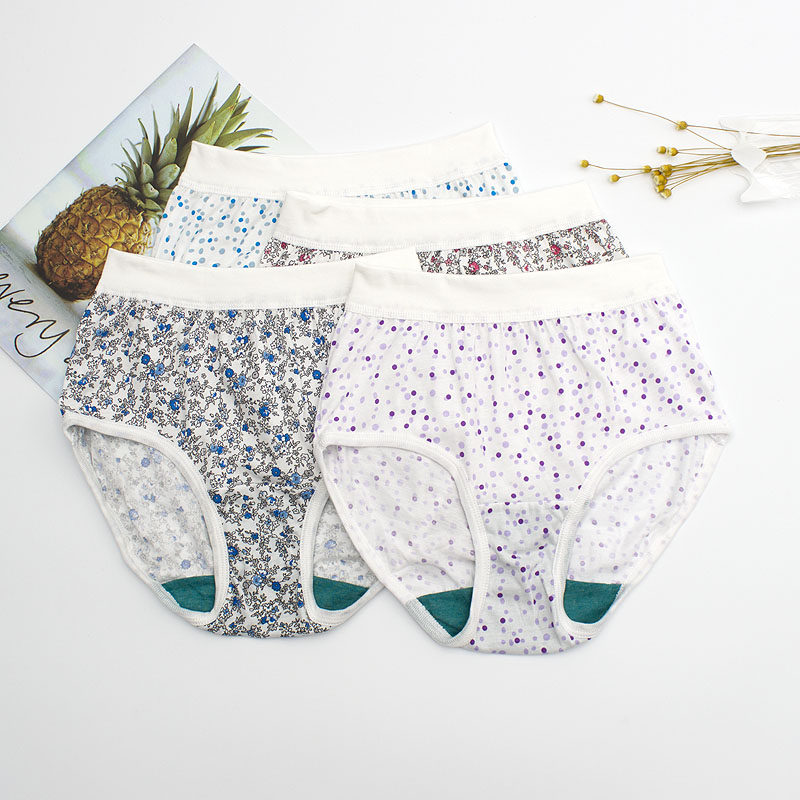 【4条】AB内衣内裤女纯棉舒适短裤女士三角裤中老年高腰大码0182,淘宝优惠券,粉丝福利购,淘宝优惠卷