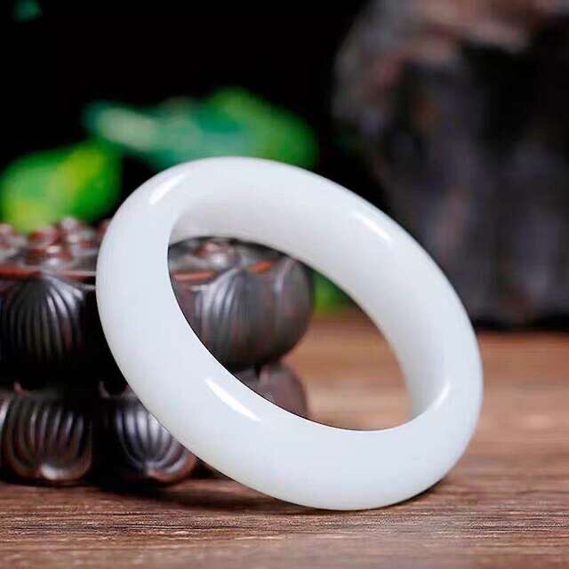 Xinjiang White Jade Bracelet Genuine Girls Model Wangfu Jade Bracelet Natural Jade Versatile Gift for Girlfriend 7