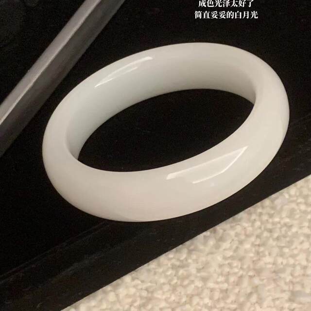 Xinjiang White Jade Bracelet Genuine Girls Model Wangfu Jade Bracelet Natural Jade Versatile Gift for Girlfriend 7