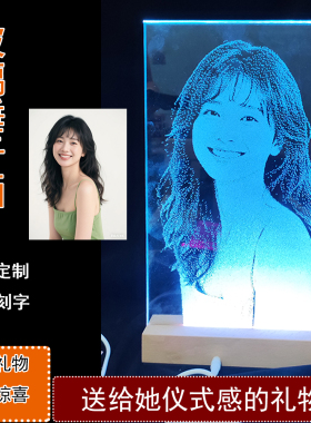 锤子玻璃画定制敲击画琉璃人像画
