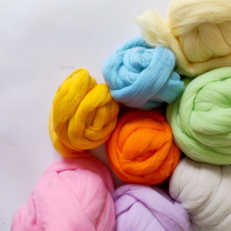 50g装湿毡针毡羊毛条戳戳乐彩色羊毛毡毛料手工diy材料白色打底,淘宝优惠券,粉丝福利购,淘宝优惠卷