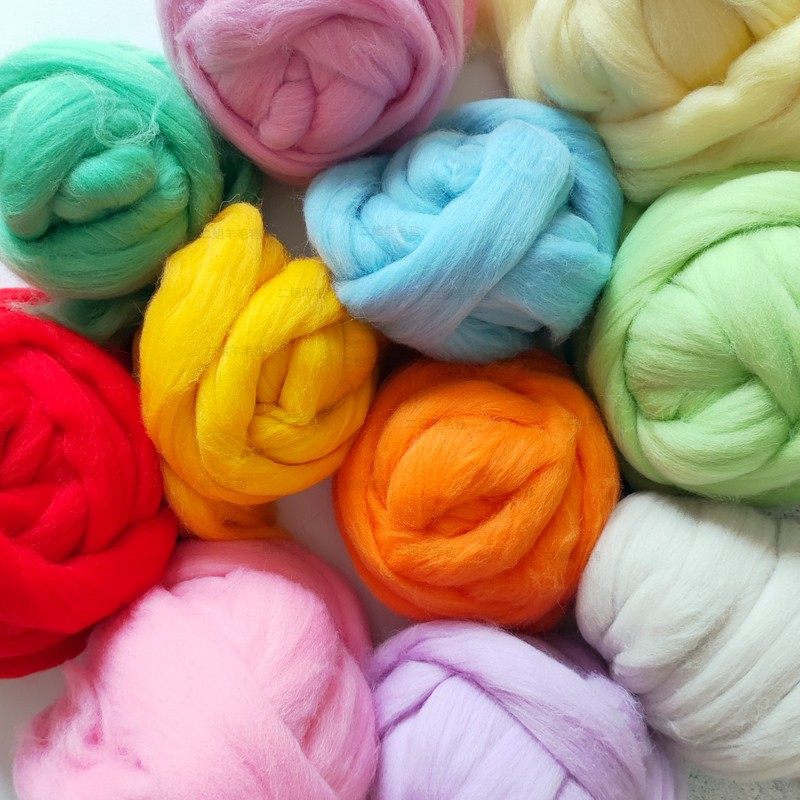 50g装湿毡针毡羊毛条戳戳乐彩色羊毛毡毛料手工diy材料白色打底,淘宝优惠券,粉丝福利购,淘宝优惠卷