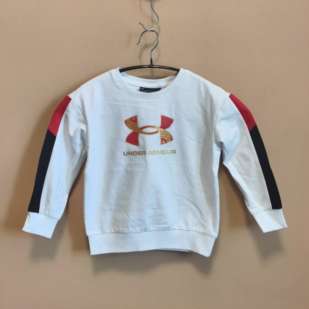 安德玛童装男童春秋季圆领套头卫衣新年款针织运动上衣 断码处理,淘宝优惠券,粉丝福利购,淘宝优惠卷