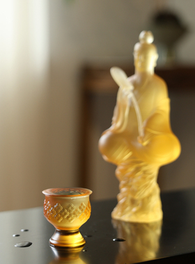 琉璃供酒杯供奉神像三清摆放酒杯多款盛酒供酒用具中式琉璃小酒杯