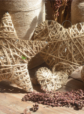 zakka麻线田园风民宿拍摄装饰球