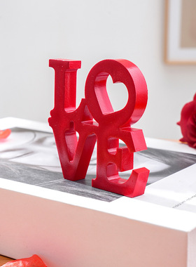 情人节装饰摆件创意家居派对装饰DIY英文字母LOVE摆件道具工艺品