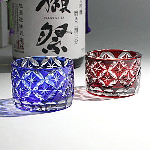 日式玻璃清酒杯烈酒杯日本江户切子工艺纯手工雕刻家用源头工厂 - 图1