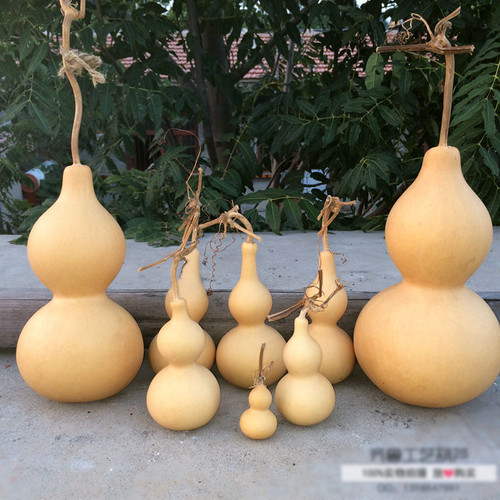 天然葫芦中号葫芦大葫芦摆件亚腰小葫芦玩具平安葫芦 - 图0