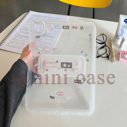 nini/韩国小众~半透白色！星星贴贴ipad pro11/2025平板保护套a16/11代air10.9寸支架10.2/air4567/MINI软壳 - 图1
