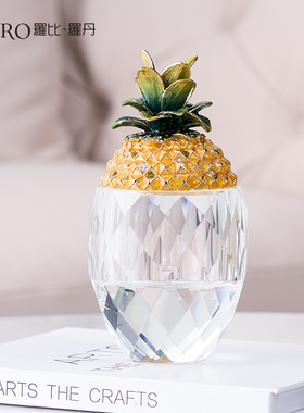 罗比罗丹珐琅彩工艺菠萝摆件