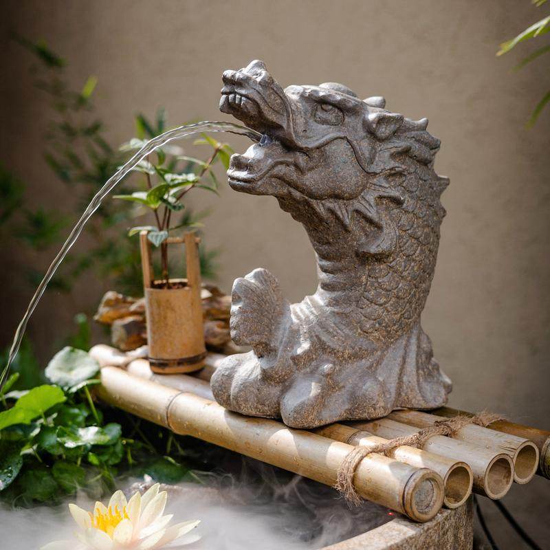 水缸造景摆件中式花园户外庭院别墅风水流水摆件循环水造景水景观,淘宝优惠券,粉丝福利购,淘宝优惠卷