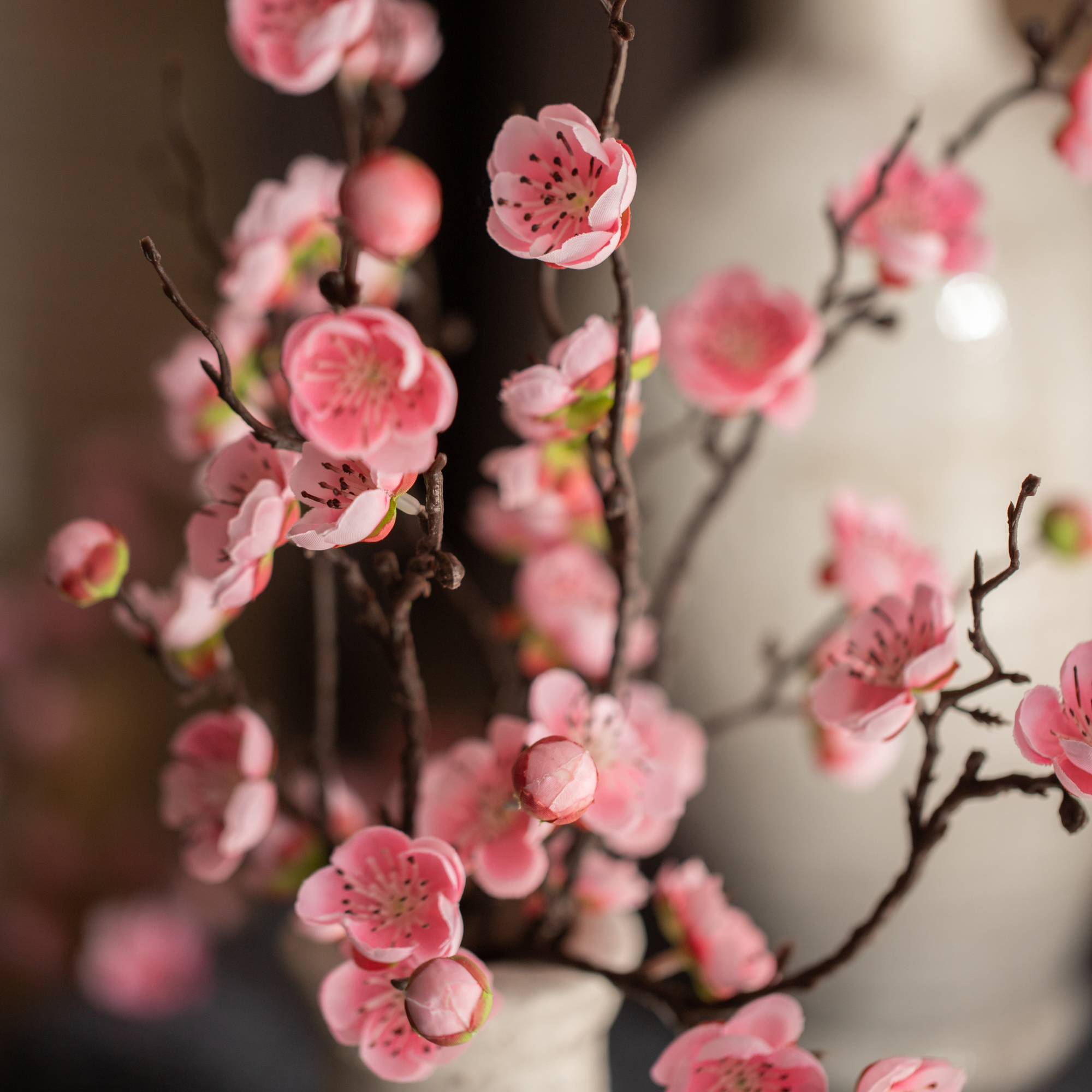 掬涵中式仿真梅花枝腊梅假花干花桌面摆设家居客厅玄关装饰花摆件 - 图2