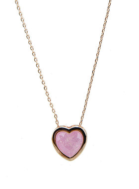 韩版吊坠项链ins心形水晶