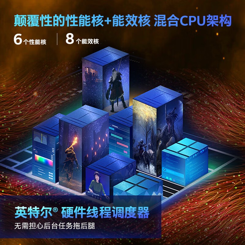 intel i5 13600KF 14600KF散片搭微星B760主板CPU套装华硕12600KF-图2