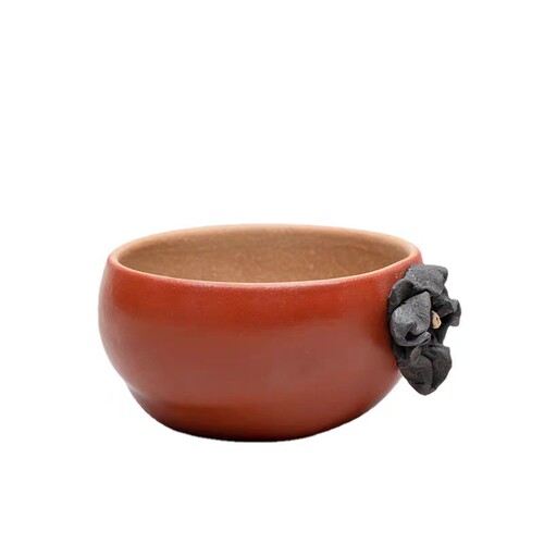 宜兴紫砂杯纯全手工品茗杯柿子茶杯主人杯柿柿如意功夫茶杯精品 - 图3