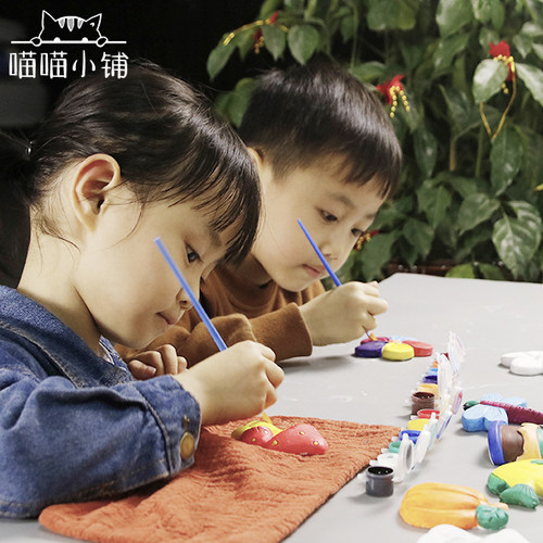 环保涂鸦丙稀颜料儿童手工diy制作材料包绘画填色彩绘 - 图1