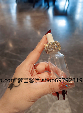 玻璃精油精华透明便携镶钻收纳瓶