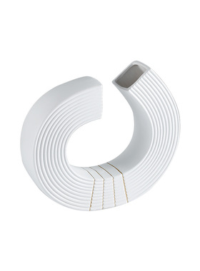 简约现代样板房白色几何异形花器摆件客厅电视柜轻奢极简软装饰品