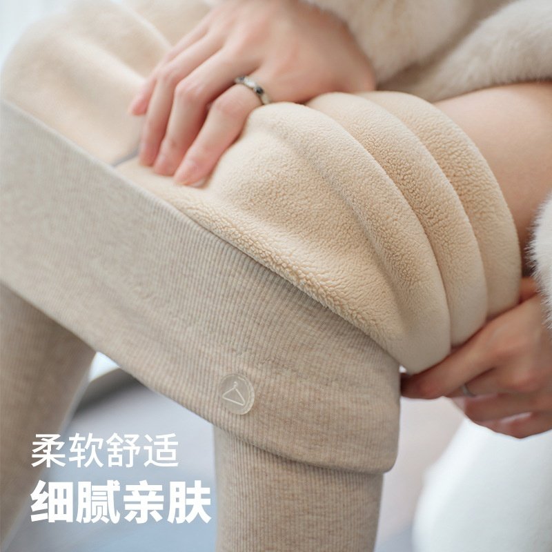 加厚加绒打底裤女外穿秋冬款羊羔绒螺纹特厚保暖棉裤东北绒裤秋裤,淘宝优惠券,粉丝福利购,淘宝优惠卷