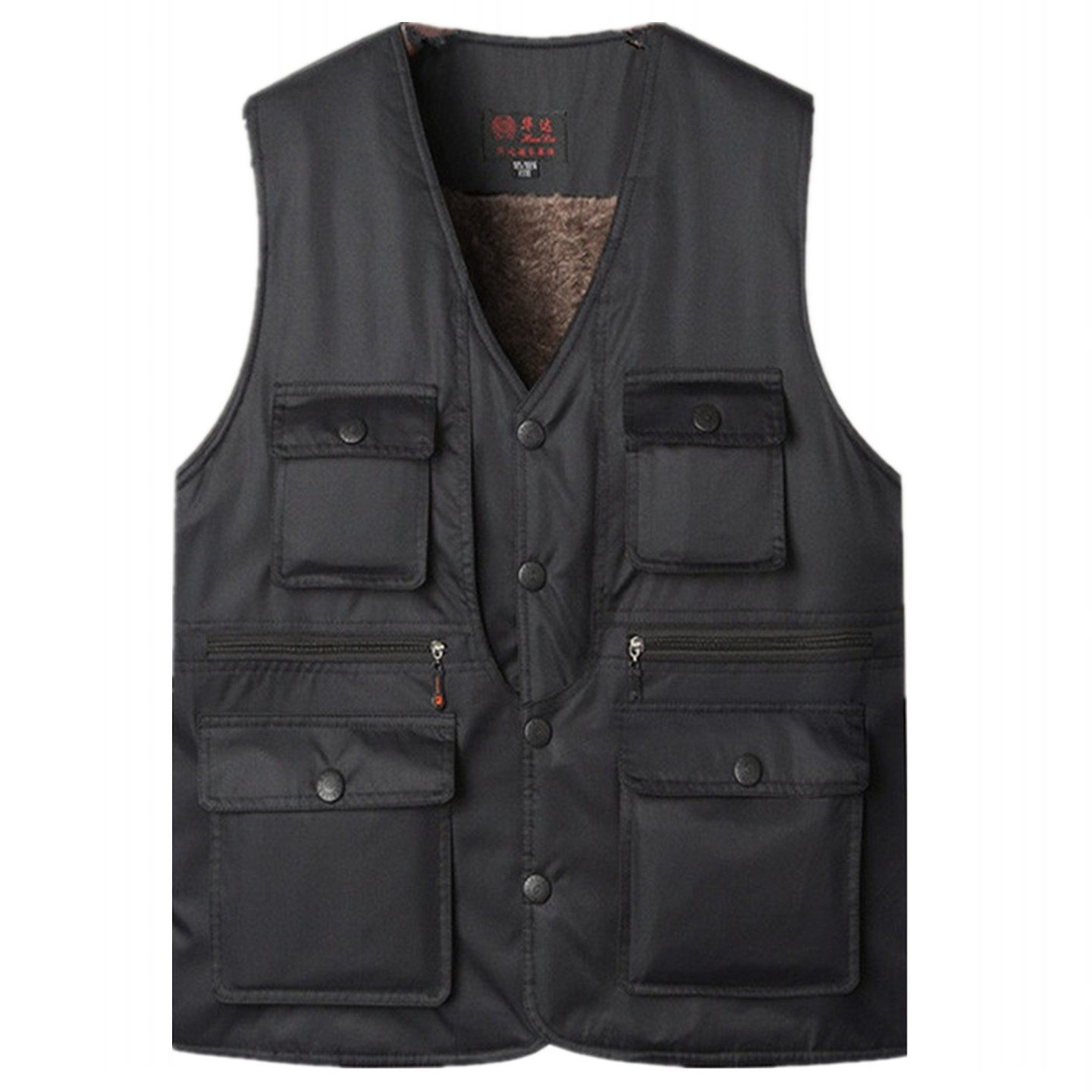 秋冬中老年马甲男大码多口袋加绒加厚保暖坎肩背心爸爸装防寒马夹,淘宝优惠券,粉丝福利购,淘宝优惠卷