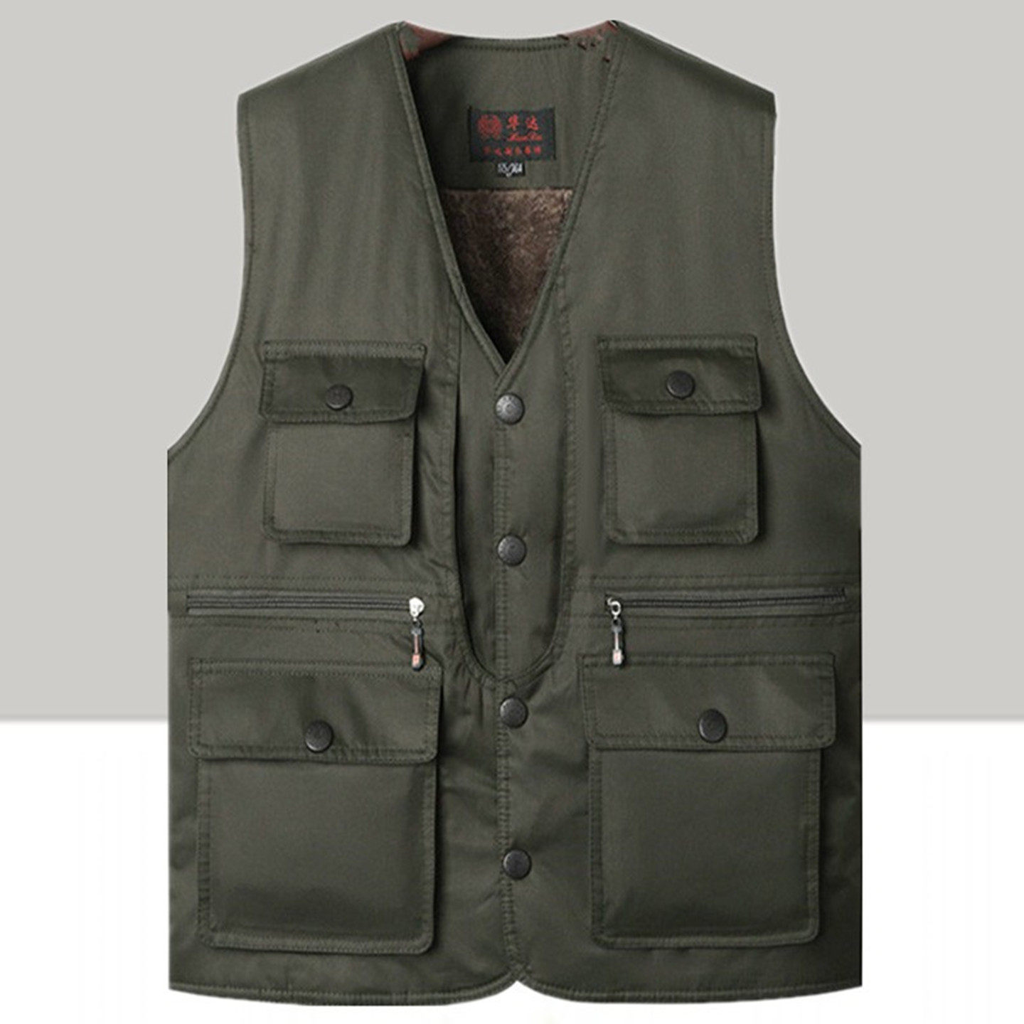 秋冬中老年马甲男大码多口袋加绒加厚保暖坎肩背心爸爸装防寒马夹,淘宝优惠券,粉丝福利购,淘宝优惠卷