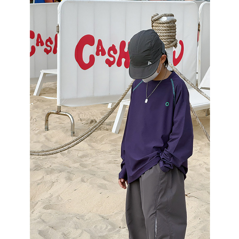 Children's quick-drying clothes, boys' long-sleeved T-shirts, 2026 new spring clothes, fat baby outdoor sportswear, medium and large children's bottoming shirts