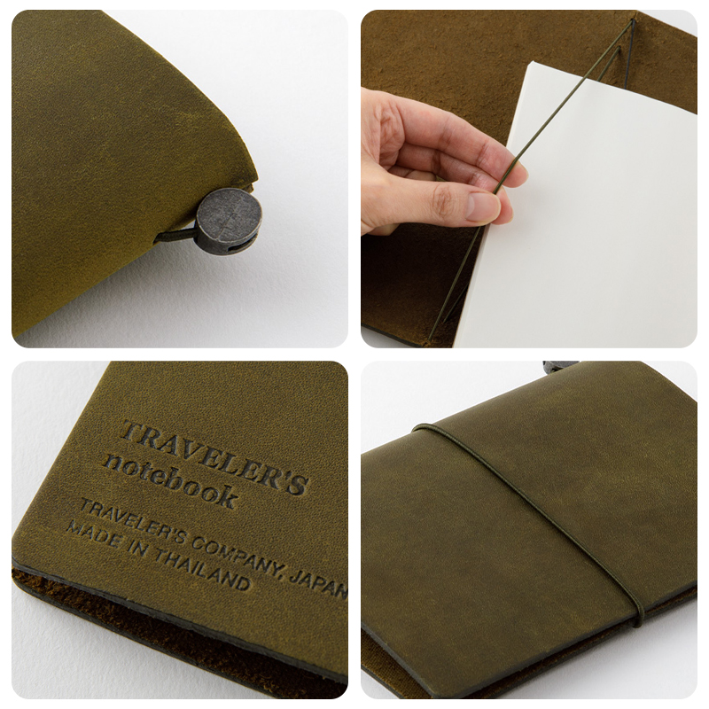 日本TN旅行者笔记本标准护照新色橄榄绿复古手帐本芯TRC笔夹真皮 - 图2