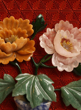 扬州雕漆万事如意台屏商务