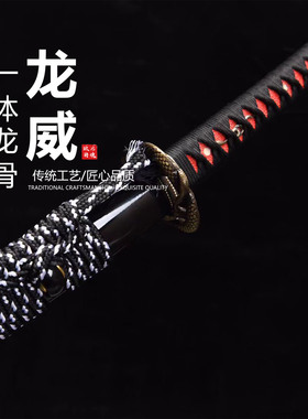 锤纹T10烧刃树叶纹绘龙武士刃打刀龙泉武术刀剑乔迁摆件未开刃