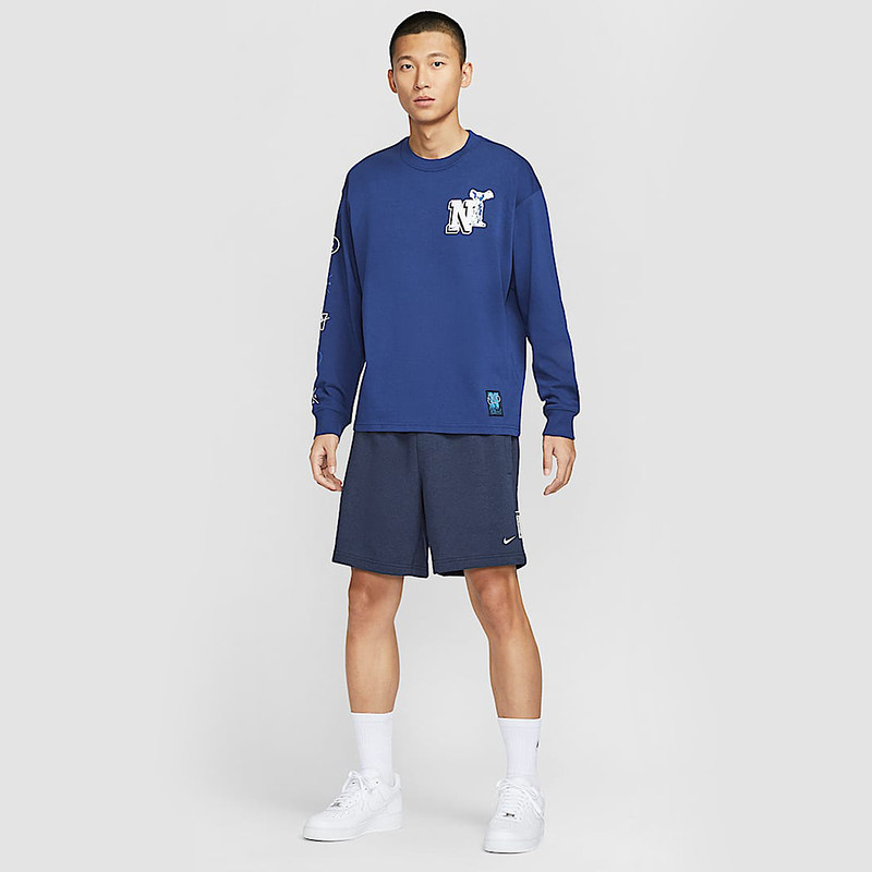 Nike耐克冬季新款男子宽松舒适运动休闲篮球长袖针织衫HJ3306-492,淘宝优惠券,粉丝福利购,淘宝优惠卷