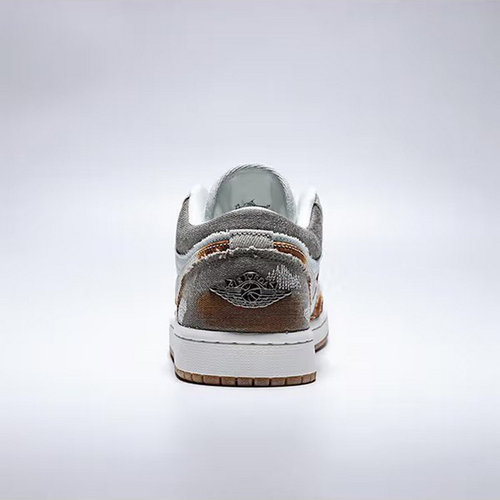 Jordan耐克男鞋AJ1牛仔布拼接黄蓝做旧板鞋复古篮球鞋IM6664-991 - 图2