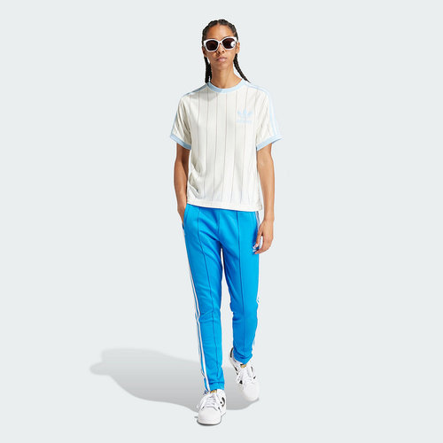 adidas阿迪达斯三叶草夏季女子三条纹透气运动休闲短袖T恤IR7469-图1