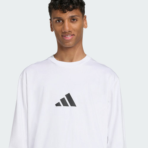 adidas阿迪达斯秋季新款「真治愈」黑标制服上衣男长袖T恤KE4903 - 图2