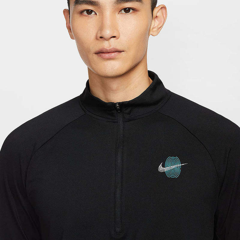 耐克男长袖T恤针织衫透气跑步上衣套头半拉链打底衫IM7429-010,淘宝优惠券,粉丝福利购,淘宝优惠卷