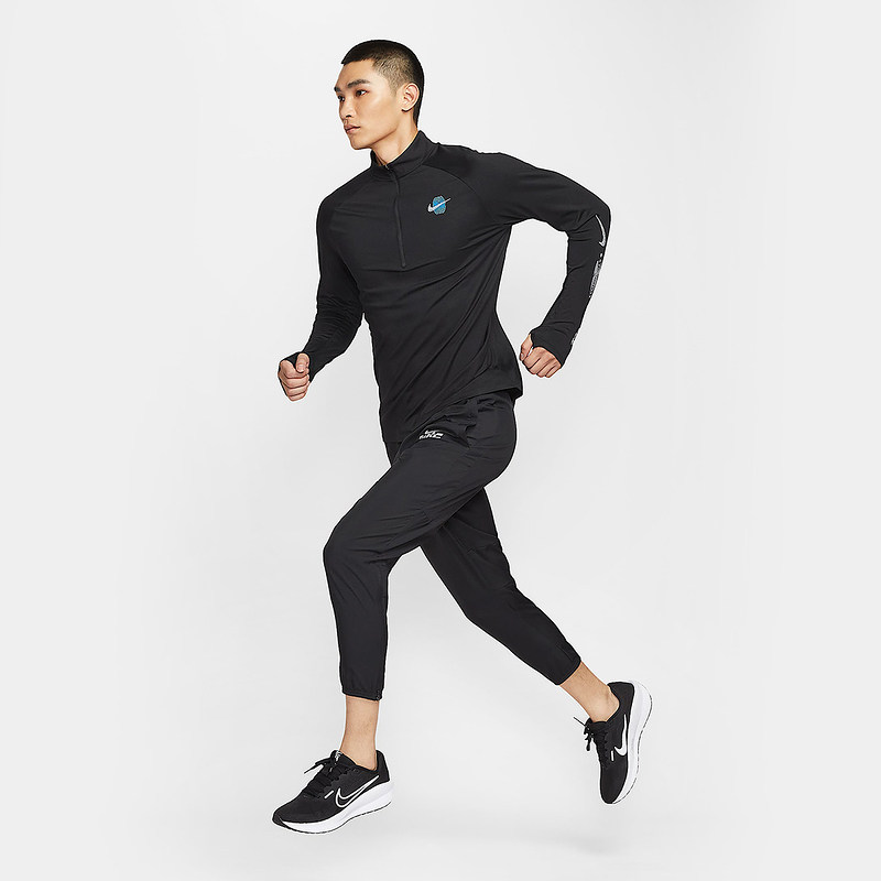 耐克男长袖T恤针织衫透气跑步上衣套头半拉链打底衫IM7429-010,淘宝优惠券,粉丝福利购,淘宝优惠卷