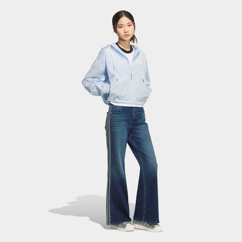 adidas阿迪达斯防风连帽外套2026夏女户外健身梭织夹克 KT3056 - 图1