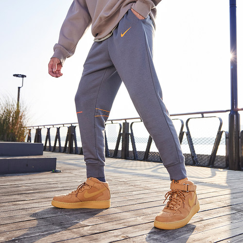 Nike耐克空军一号男鞋Air Force 1小麦色中帮运动板鞋DJ9158-200 - 图2
