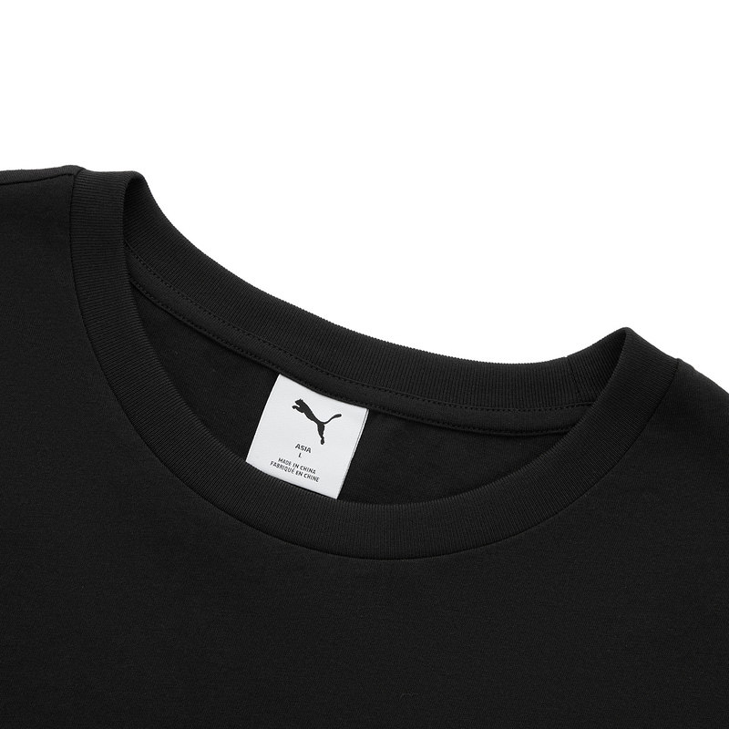 PUMA彪马长袖t恤男士秋季新款休闲运动跑步黑色圆领上衣693000-01,淘宝优惠券,粉丝福利购,淘宝优惠卷