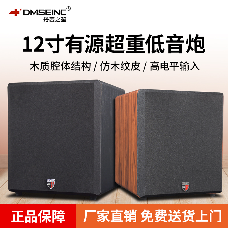 DMSEINC V20家庭影院10寸/12寸有源超重低音炮木质大功率低音音箱 - 图0