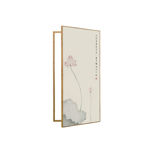 消防栓遮挡装饰画新中式荷花配电箱画莲花电箱挂画消火栓画定制 - 图3
