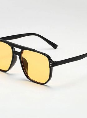 Women Men Square Sun Glasses Retro Polygon Sunglasses Female