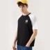 A21 hè 2019 quần áo nam mới màu sắc giảm tuổi tròn cổ rag dễ thương dễ thương chó áo chương ngắn tay - Áo phông ngắn Áo thun nam Hàn Quốc Áo phông ngắn