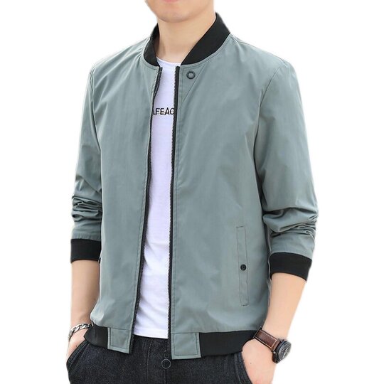 Short windbreaker spring and autumn baseball collar casual men's jacket