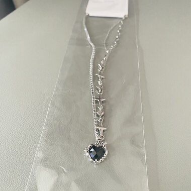 甜酷风辣妹爱心芒星项链冷淡风项坠项饰女时尚锁骨链衣服穿搭饰品