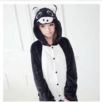 包邮粉猪pig Kigurumi Onesie卡通连体睡衣家居法兰绒珊瑚绒男女 - 图1