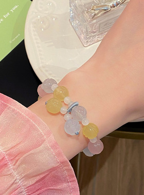 马克龙色软糯甜美少女手链