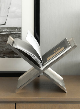 印度进口银色铝制创意书架摆件